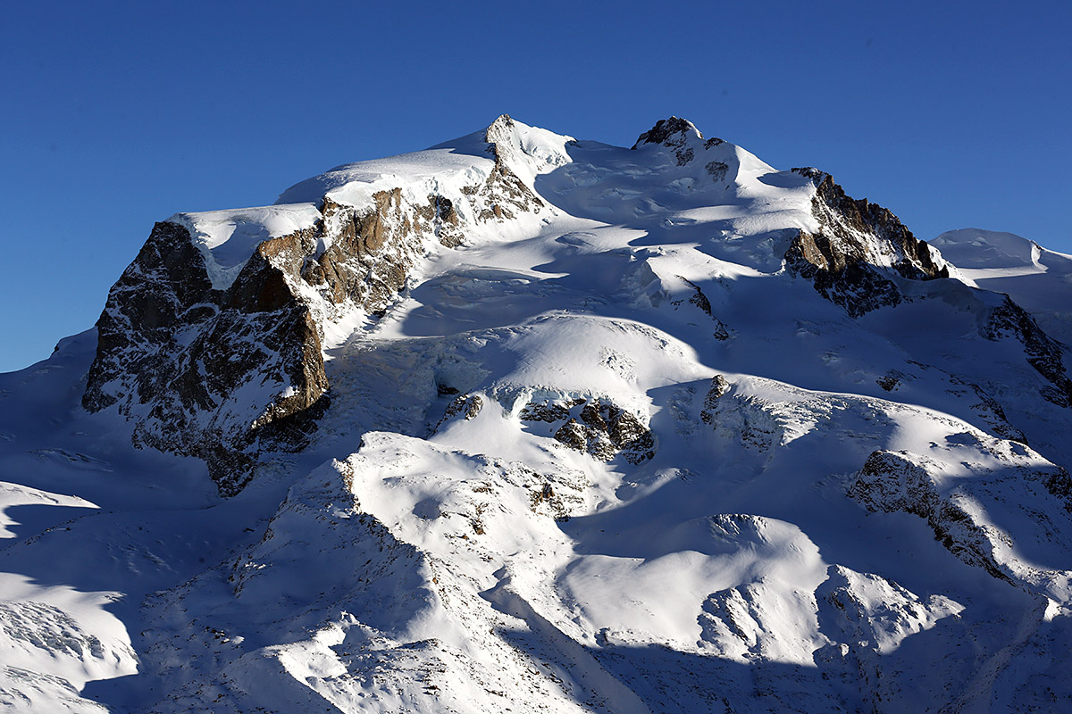 Monte Rosa with Dufourspitze (4’634 m, Valais Alps)