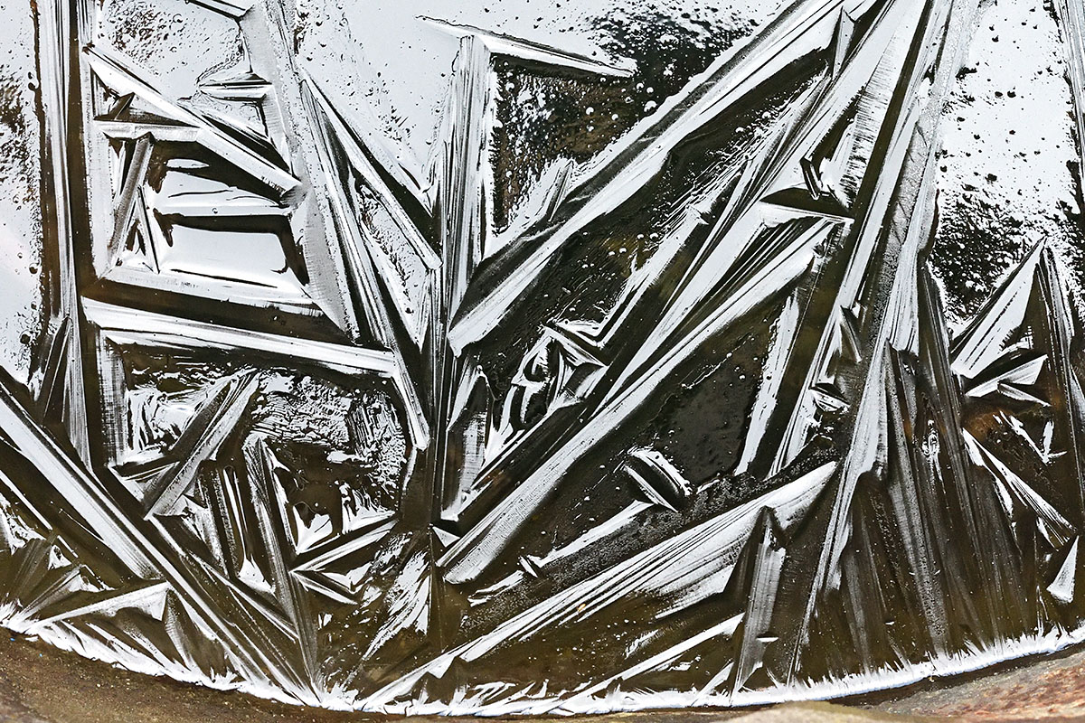 Ice Crystals on a Rain Barrel (2)