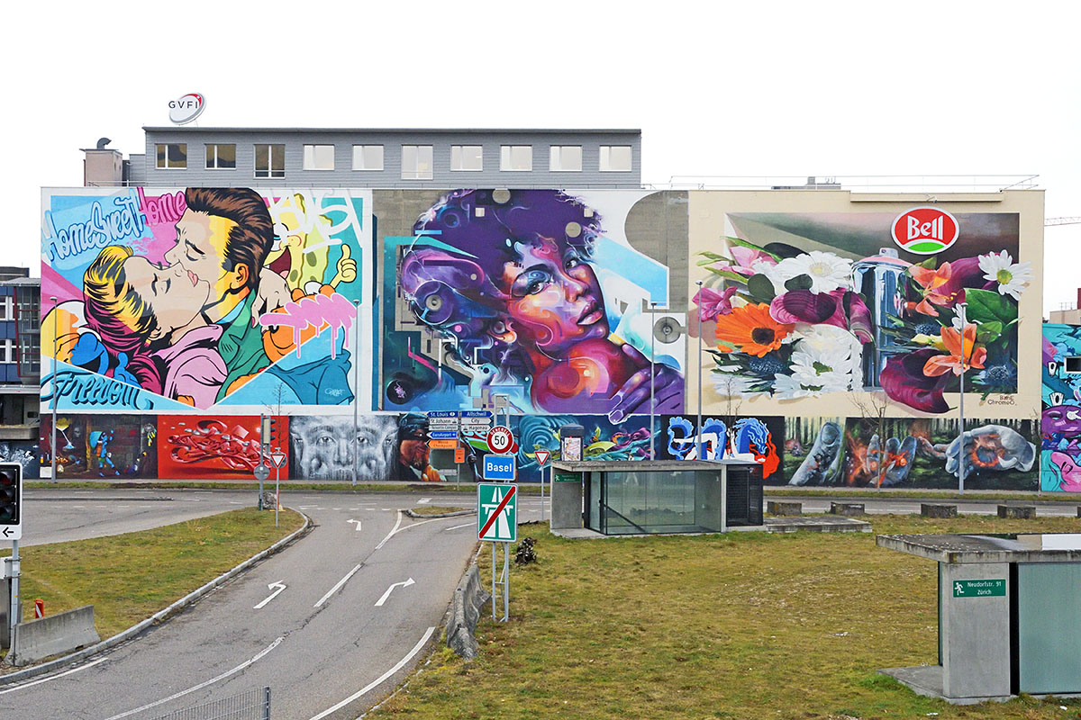 Street Art in Basel: Outer Walls of the Meat Processing Plant ‘Bell’ (10)